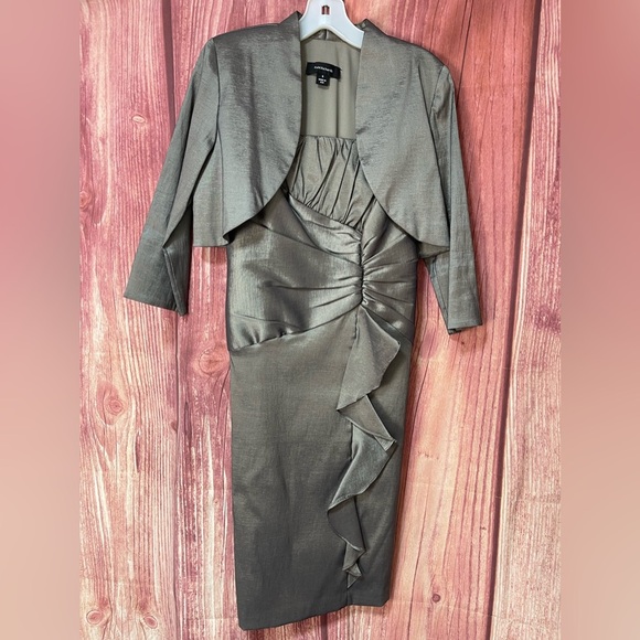 R&M Richards 2pc iridescent mother of the bride dress with shrug women’s size 6 - Picture 17 of 17